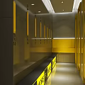 Fitness Training Area With Exercise Point Neon Sign And Spacious Gym Floor