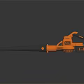 Electric Leaf Blower Orange And Black Design With Long Nozzle For Efficient Cleaning 3d model