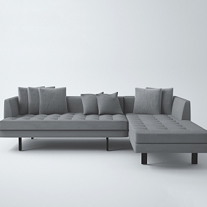 Casual Sofa Combination Casual Sofa Living Room Sofa Pillow Home Simple 3d model