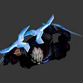 Futuristic Warrior Character With White Hair Glowing Core Black Outfit And Blue Energy Weapons