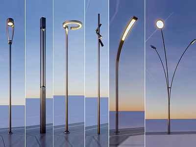 Modern Street Light Commercial Lamps High Pole Lights Garden Lights Landscape Lights 3d model