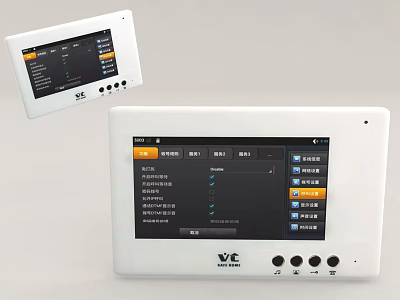 Smart Home Switch Panels With Touch Screen And Modern Design 3d model