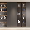 Modern Bookcase Decorative Cabinet Display Cabinet 3d model