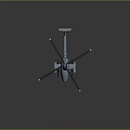 Highly Detailed 3D Render of Modern Helicopter with Rotor and Fuselage Parts