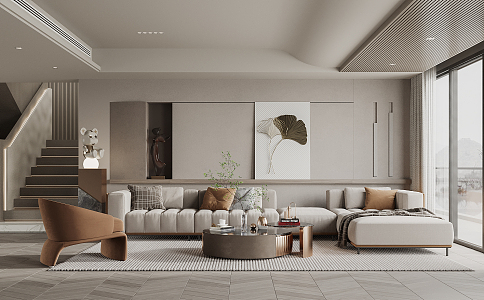 modern living room 3d model