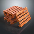 Stacked Wooden Pallets Made Of Natural Wood Material For Storage And Decorative Use