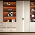 Modern Middle Style Bookcase 3d model