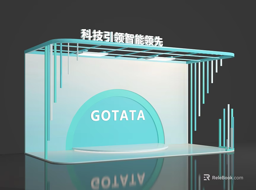 GOTATA Smart Technology Leading Modern Exhibition Booth With Innovation 3d model 