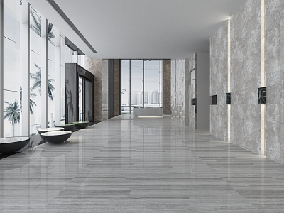 Modern Hall Office Building Entrance Hall 3d model