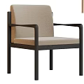 Modern Leisure Chair Designs With Beige Black Cushions And Wooden Metal Frames