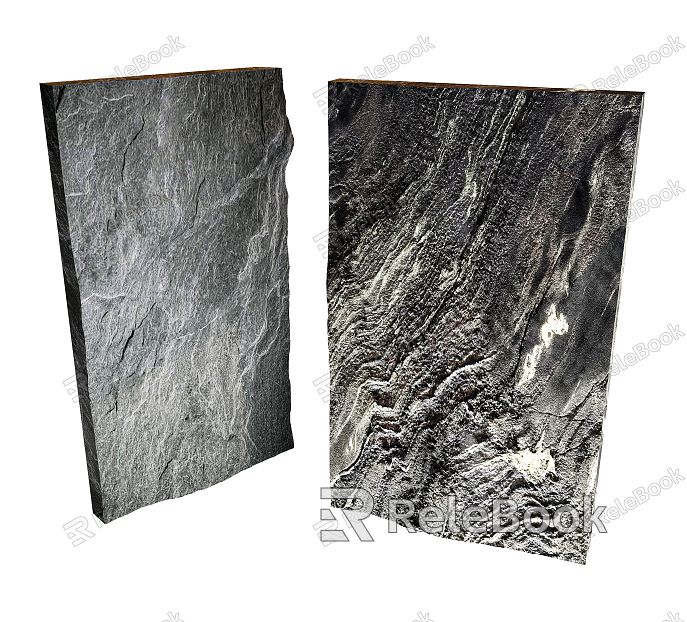 Modern wall background slate model