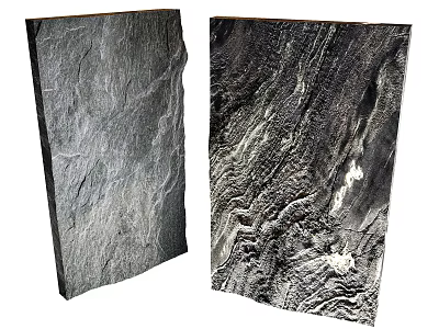 Natural Stone Slab Wall with Rough Surface and Organic Patterns for Modern Interior 3d model