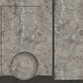 Rock slab material background wall concave-convex stone 3d model