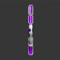 Decorative Purple And White Bow With Blue Purple Arrow On Black Background