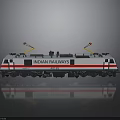 Indian Railways 30110 Model Train With White Red Black Design And Yellow Pantographs