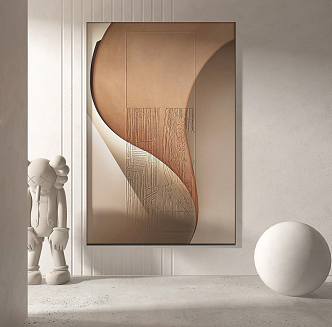 modern abstract painting abstract decorative painting 3d model