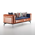 modern double sofa 3d model