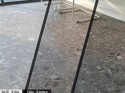 High Quality Floor Tiles With Natural Stone Texture For Modern Interior Design 3d model