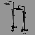 Modern Shower Head Systems With Overhead And Handheld Spray Designs For Bathroom