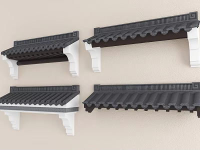 Ancient Chinese Architecture Roof Design With Classic Tiles And Decorative Brackets 3d model