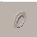 Elegant Round Mirror With Irregular Ruffled White Frame For Home Decor