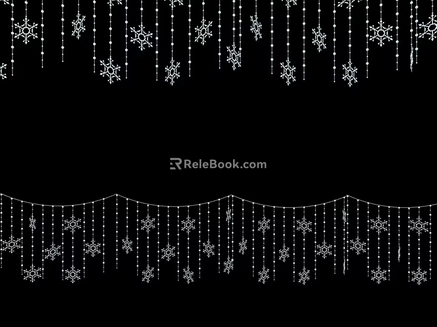 Modern decorative light snowflake 3d model
