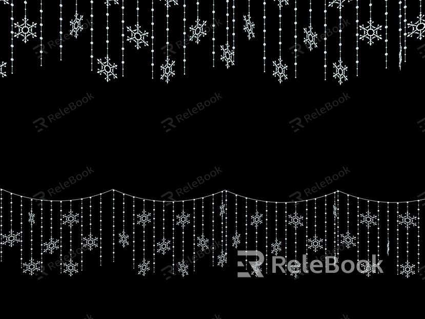 Modern decorative light snowflake model