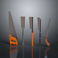 Kitchen Knife Set With Various Blade Types And Colorful Handles For Home Use
