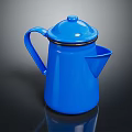 Stylish Blue Electric Kettle With Lid Handle And Modern Design For Daily Household Use