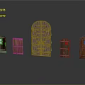 Various Wooden Entrance Doors With Carved Details And Different Panel Designs