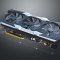 High Performance Computer Graphics Card With Three Cooling Fans And Aluminum Heat Sink Design