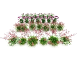 Modern pink garble grass 3d model