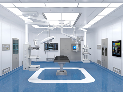 Modern Operating Room Hospital 3d model