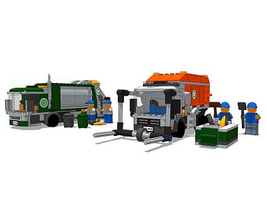 Modern Toys Lego Sanitation Car Toy Combo 3d model