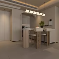Modern Warm Beige Open Plan Living And Dining Room Design With Soft Lighting Comfortable Furnishings