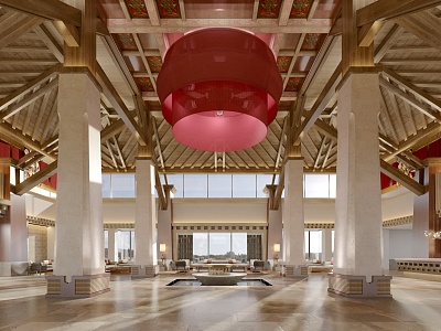 New Chinese Hall Hotel Lobby model