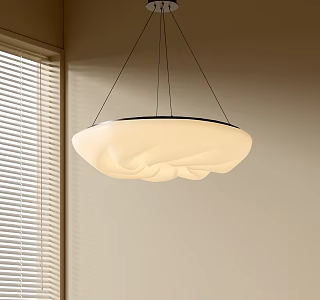Modern Minimalist Chandelier Cream Wind Chandelier Study Light Combination Restaurant Light 3d model