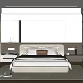 Minimalist Bedroom Interior Design With Large Bed Headboard Rug And Floor to Ceiling Windows