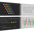 Retro display page turning electronic display 3d model