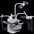 Advanced Dental Medical Equipment With Ergonomic Chair Overhead Lighting And Instrument Arms