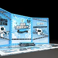 Blue Photo Check-in Spot with Wanwan Cartoon Robots 3D Folding Design and Global Annual Pass