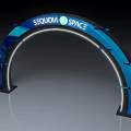 Sequoia Space Blue Illuminated Archway With Modern Design And Light Stripes