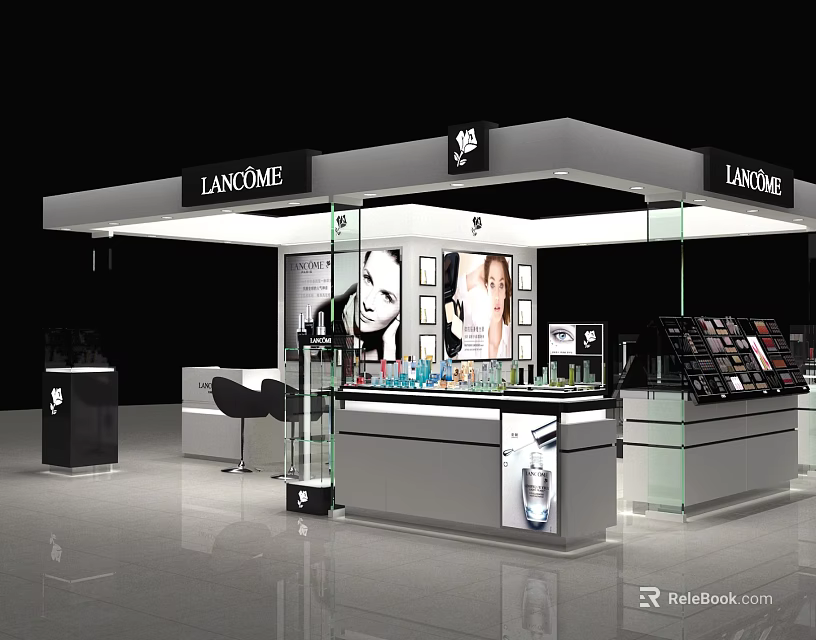Lancome Cosmetics Specialty Store With Modern Display Counters And Skincare Products 3d model 