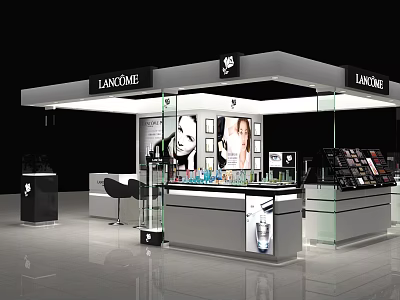 Lancome Cosmetics Specialty Store With Modern Display Counters And Skincare Products 3d model