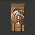 Delicious Glossy Brown Chocolate Bar Mockup With Swirl Design Packaging