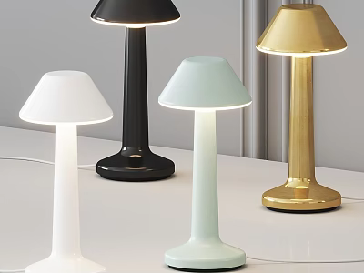 Minimalist Table Lamps In Various Colors For Bedroom Office Desk Decor 3d model