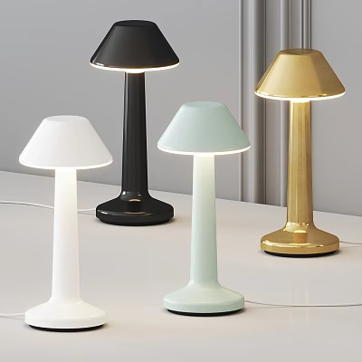 Minimalist Table Lamps In Various Colors For Bedroom Office Desk Decor 3d model