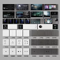 Modern Smart Switch Panels with Multiple Control Functions and Display Screens