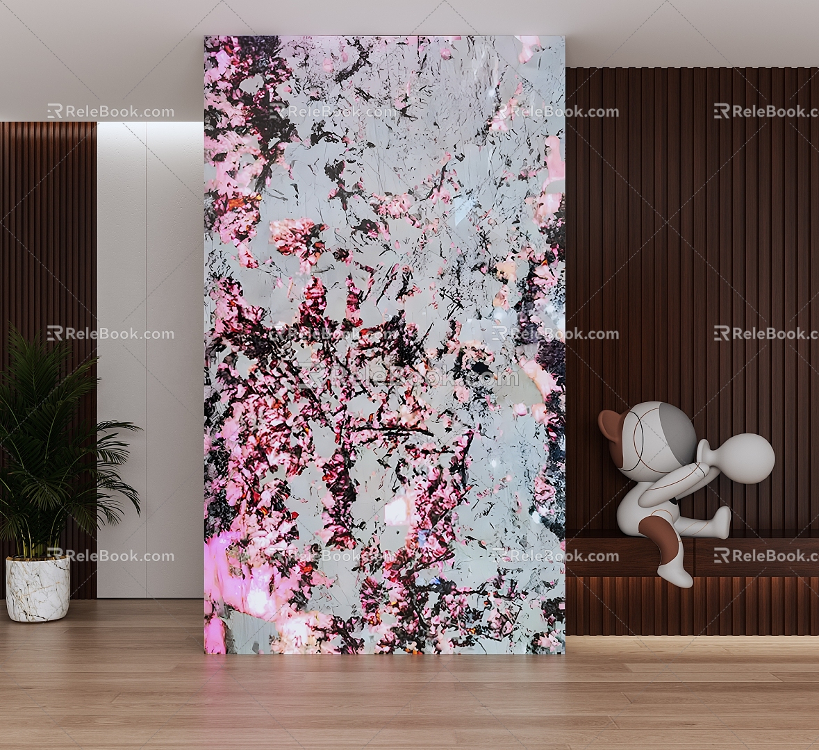 Modern Entrance Hallway Transparent Luxury Stone Pandora Marble Background 3d model