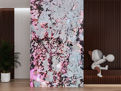 Modern Entrance Hallway Transparent Luxury Stone Pandora Marble Background 3d model